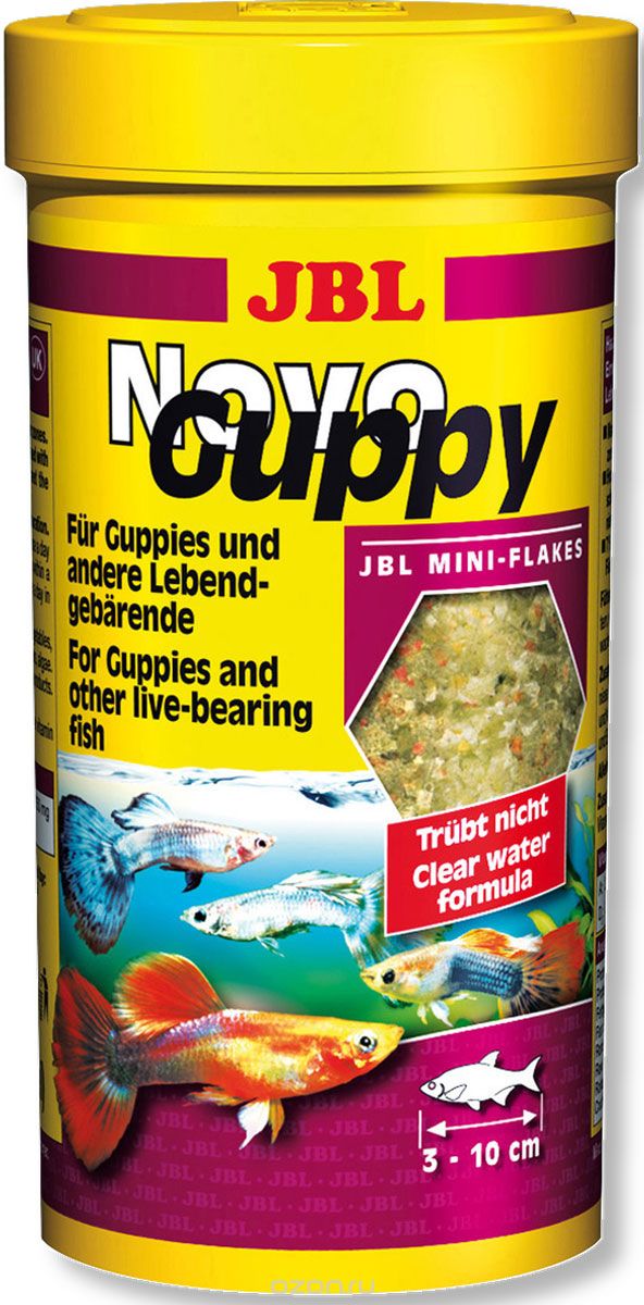 Корм JBL "NovoGuppy" для гуппи и других живородящих, 250 мл