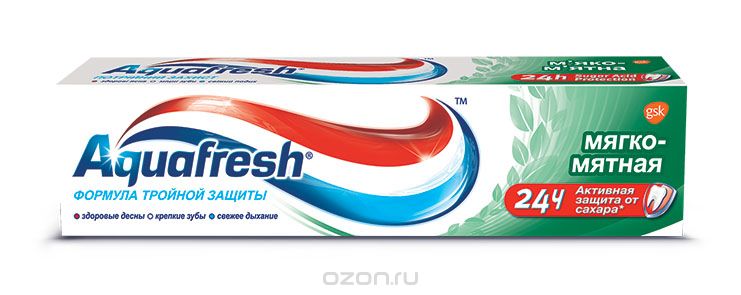 Aquafresh зубная паста 3+ Мягко-Мятная 50 мл