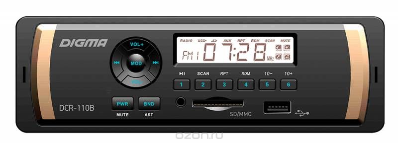 Digma DCR-110B автомагнитола
