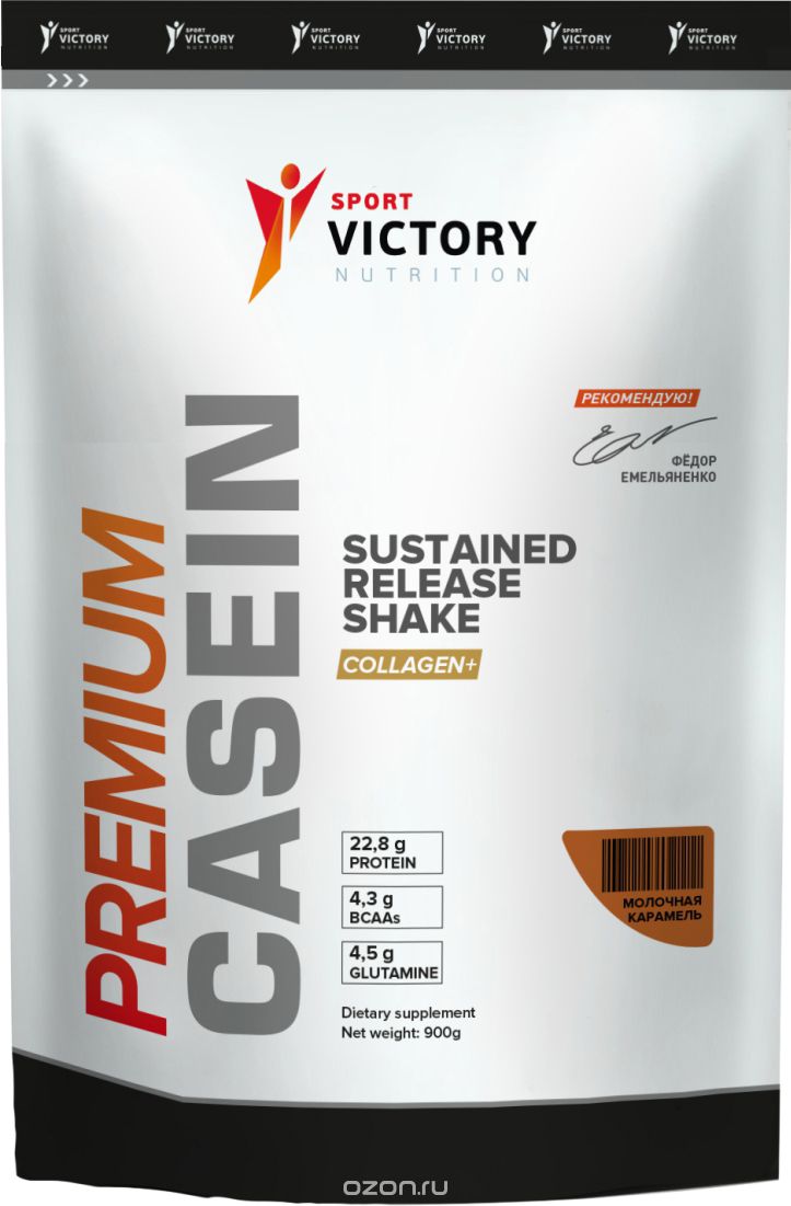 Казеин Sport Victory Nutrition "Premium Casein", молочная карамель, 900 г