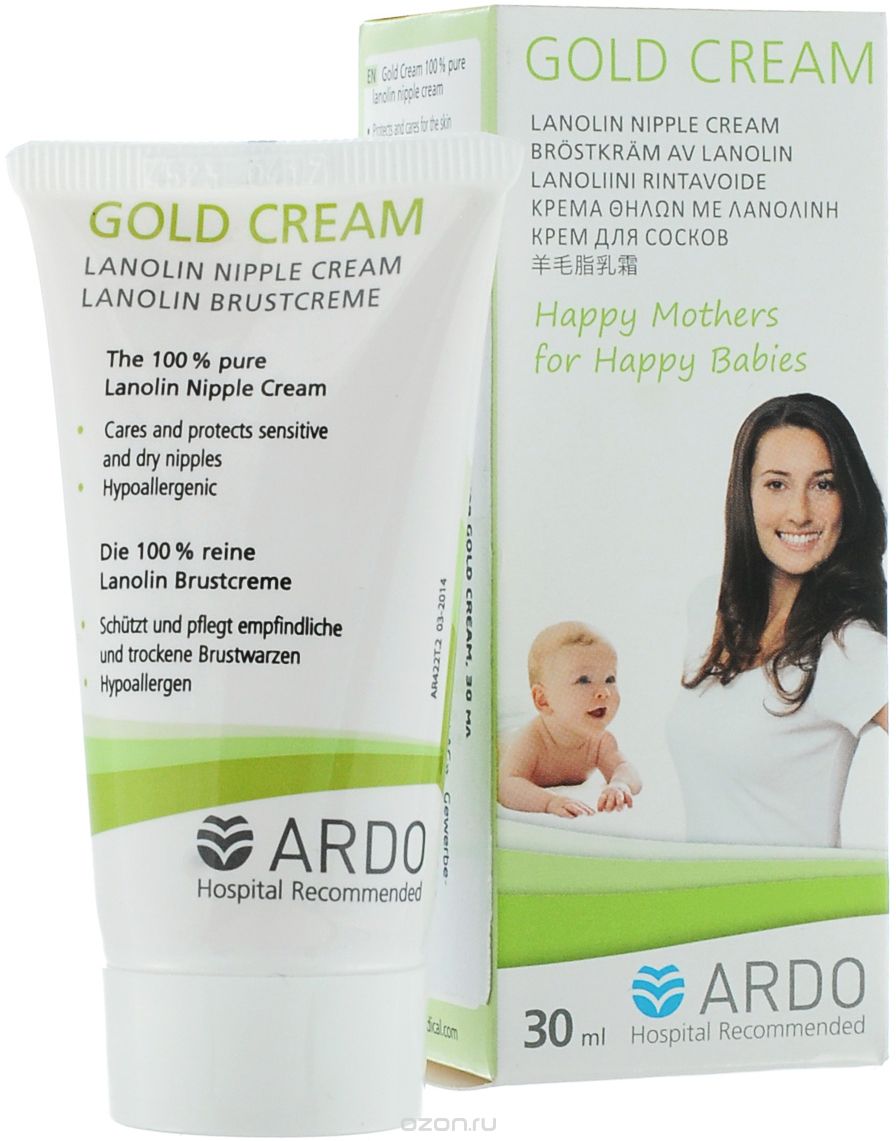 Ardo Крем для сосков "Gold Cream", ланолиновый, 30 мл