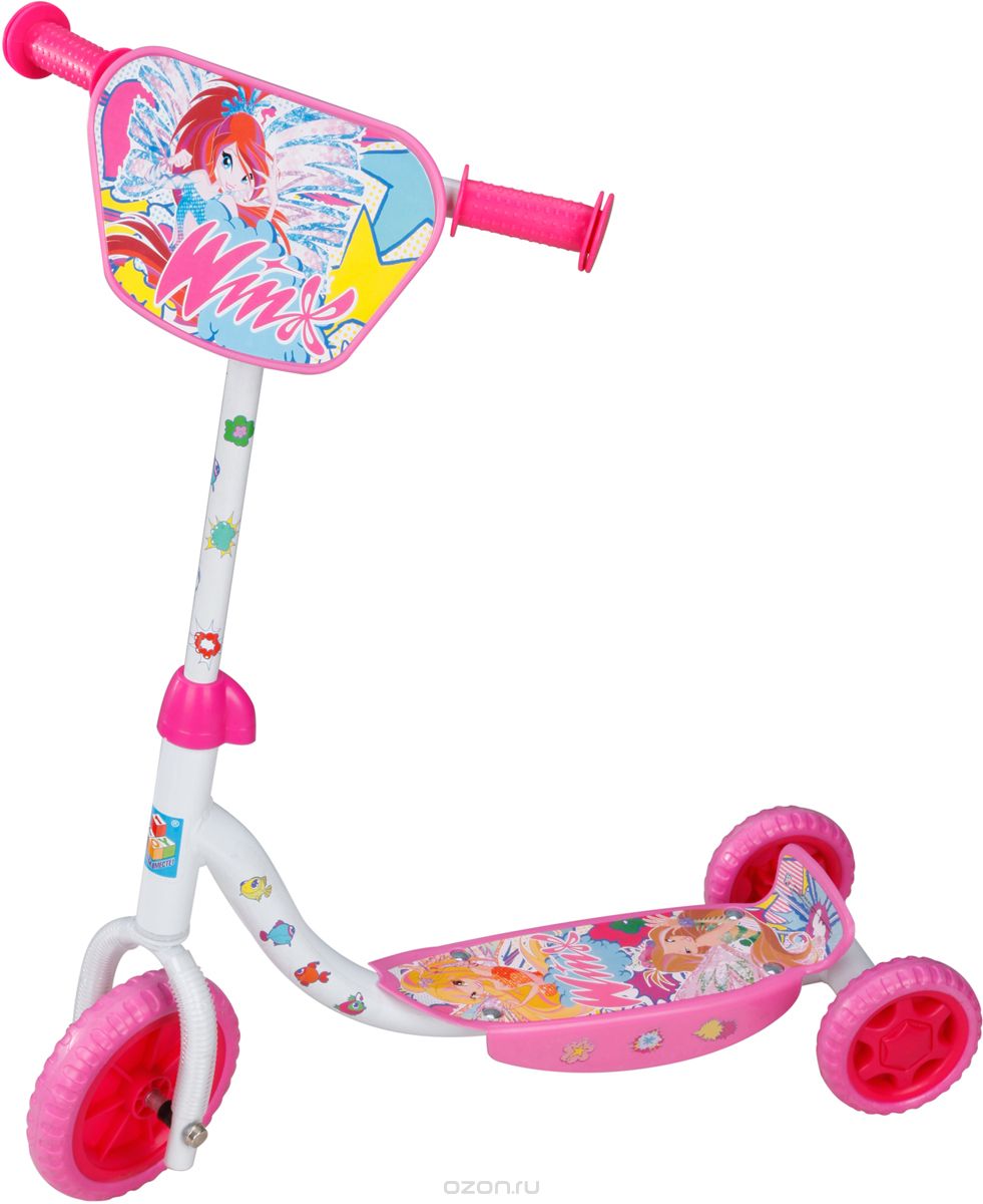 1TOY Самокат детский трехколесный Winx цвет розовый белый